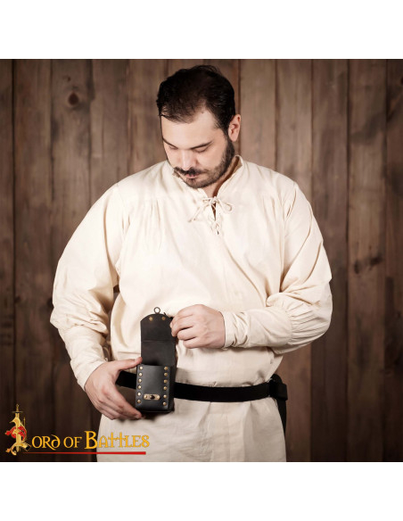 Piccolo borsa in pelle per cintura,...