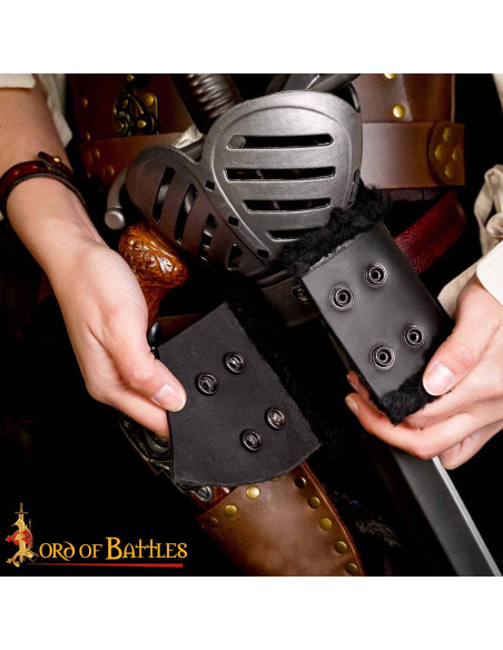 Cintura con tahali medieval in pelle...