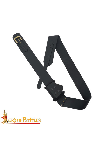 Cintura con tahali medieval in pelle...