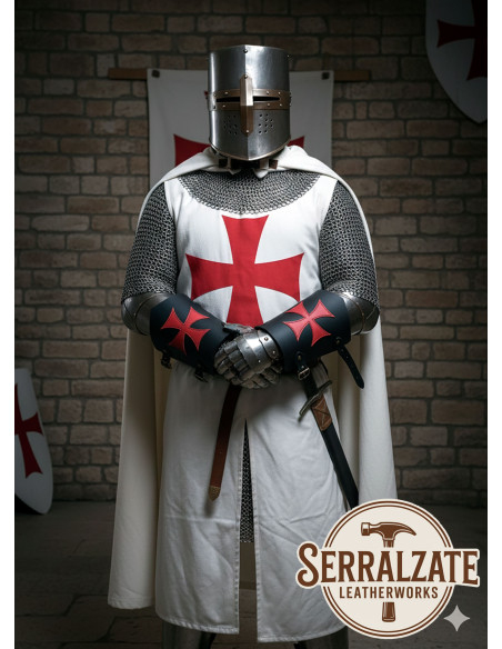 Bracciali templari in pelle con la...