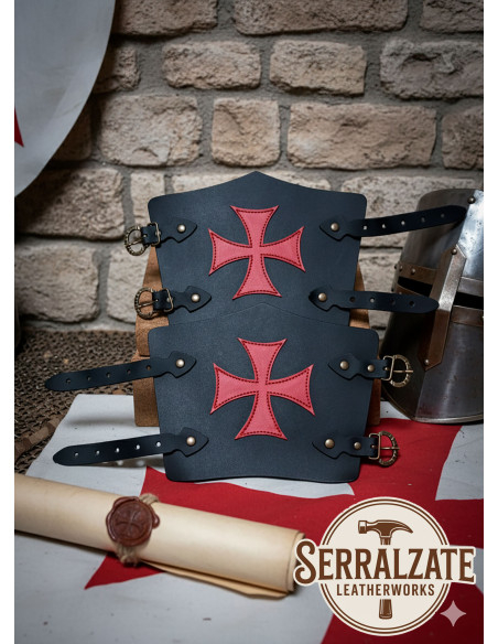 Bracciali templari in pelle con la...