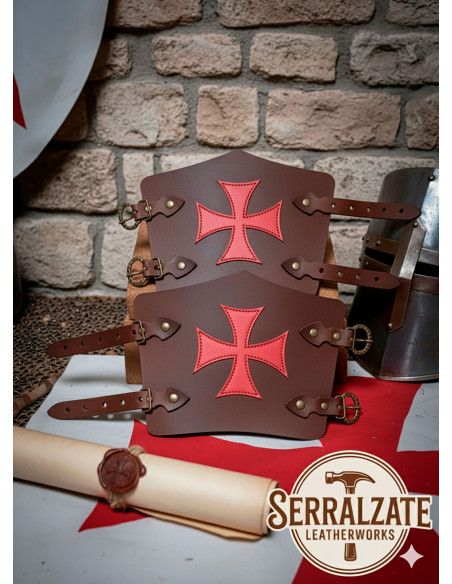Bracciali templari in pelle con la...