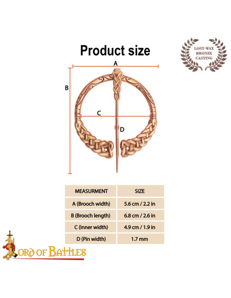 Spilla vichinga in bronzo intrecciato... Spilla vichinga in bronzo intrecciato...