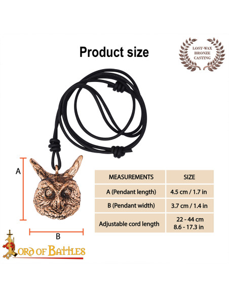 Ciondolo medievale modello Gufo in...