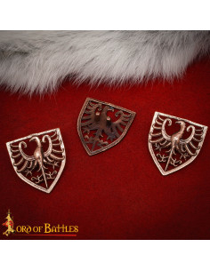 Set di 3 stemmi medievali modello aquila secolo XIII in... 2