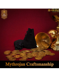 Confezione da 2 sacchetti limosneras medievali in pelle... 2