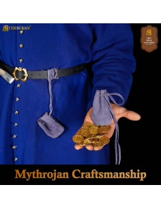 Confezione di 2 borse limosneras medievali in pelle... 2