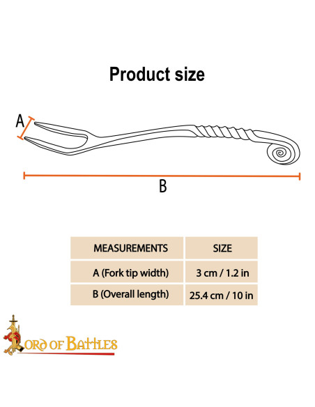 Forchetta vichinga in ferro battuto...