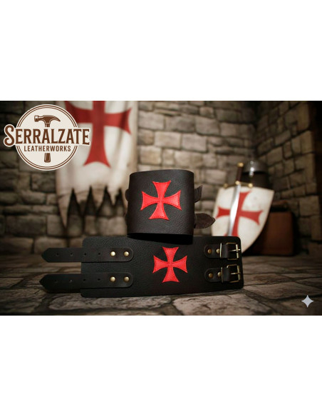 Bracciale croce templare con 2...