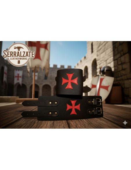 Bracciale croce templare con 2...