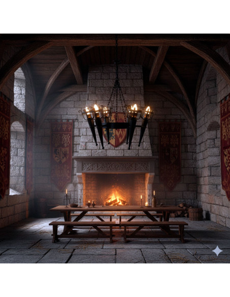 Lampada da Forgia con bracci di...