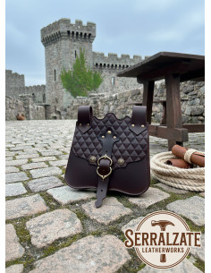 Borsa da cavaliere medievale Percival per cintura, pelle...