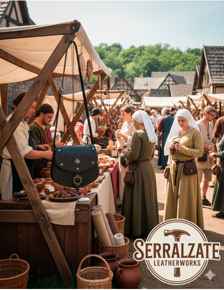 Borsa medievale in pelle modello...