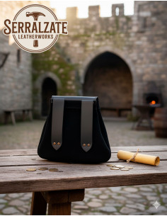 Borsa da elemosina medievale modello Arcana, colore nero 2