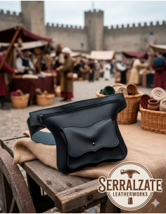 Borsa medievale Vagabondo, tipo marsupio, con cerniera