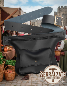 Borsa medievale Vagabondo, tipo marsupio, con cerniera 2