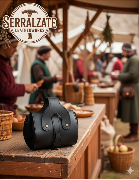 Borsa medievale in pelle modello...