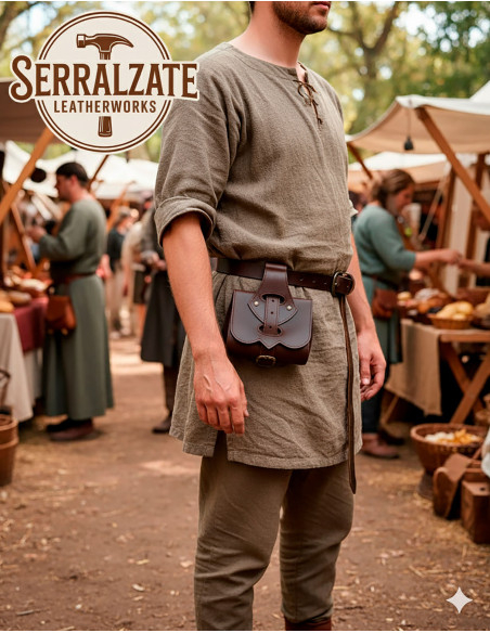 Borsa medievale in pelle modello...