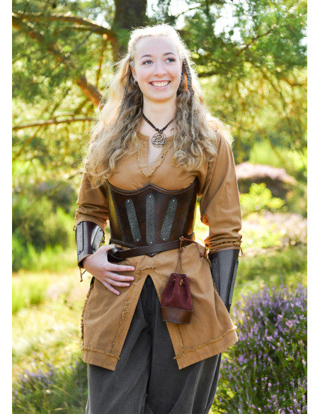 Tunica medievale marrone modello...