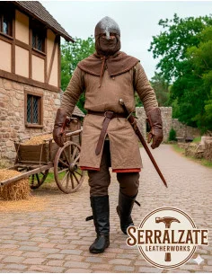 Polainas medievali in pelle modello Esteban, colore nero 2