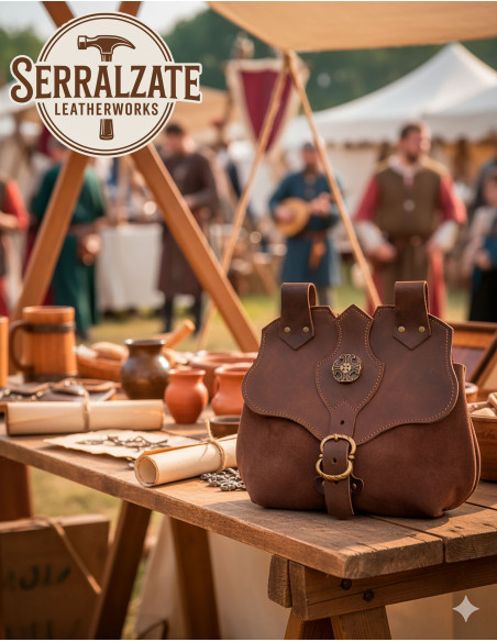 Borsa medieval in pelle modello...