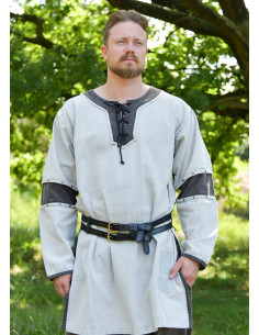Tunic medievale grigia usurata modello Sigval