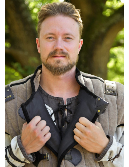 Gambeson medieval marrone-nero finito...