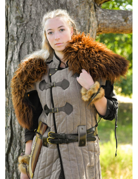 Gambeson medieval marrone-nero finito...