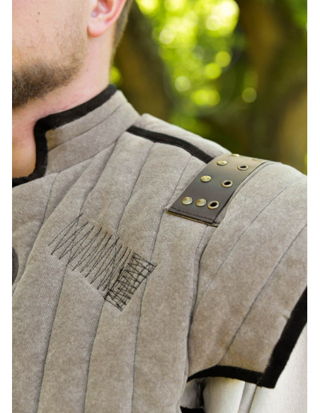 Gambeson medieval marrone-nero finito...
