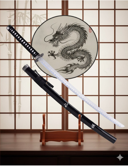 Katana decorativa tsuba Drago e...