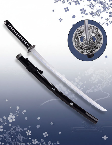 Katana decorativa tsuba Drago Cinese,...