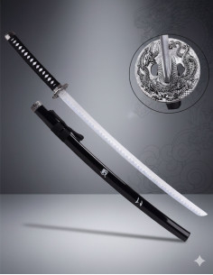 Katana decorativa tsuba Drago Fantasia, lama bambù (103 cm.)