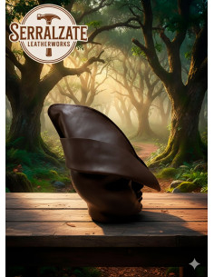 Cappello medievale in pelle modello Guglielmo Tell,... 2