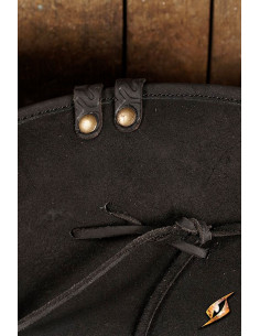 Cappello pirata semplice in pelle, colore nero 2