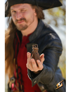 Marsupio pirata in pelle, colore marrone