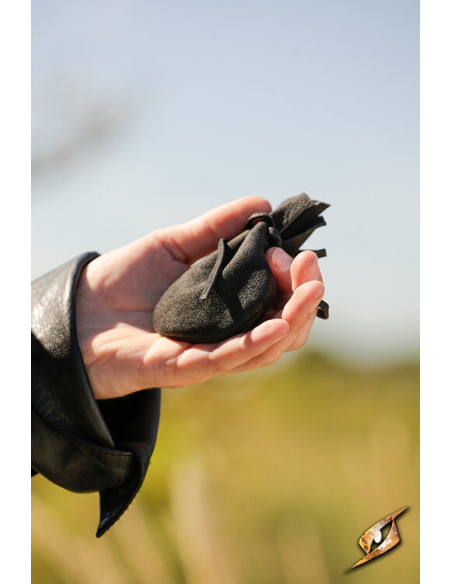 Borsa pirata in pelle nera
