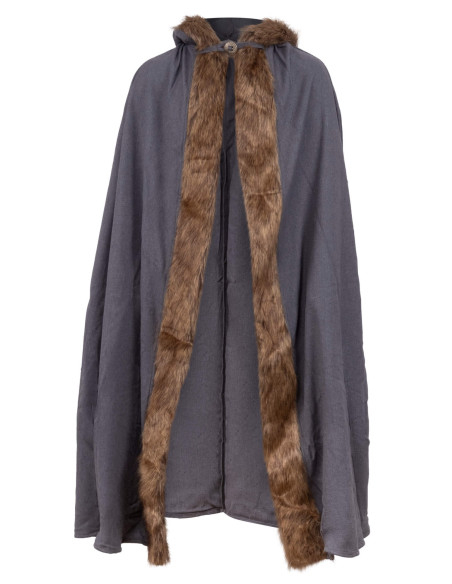 Cappa medievale con cappuccio in...