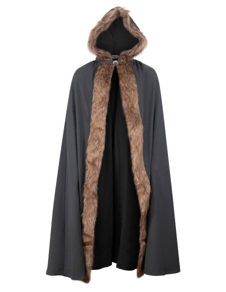 Cappa medievale con cappuccio in...