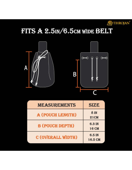 Borsa medievale in lana ricamata per...
