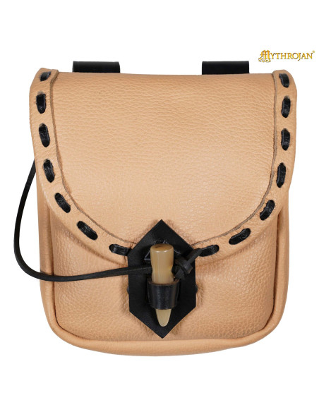 Borsa medievale in pelle con chiusura...