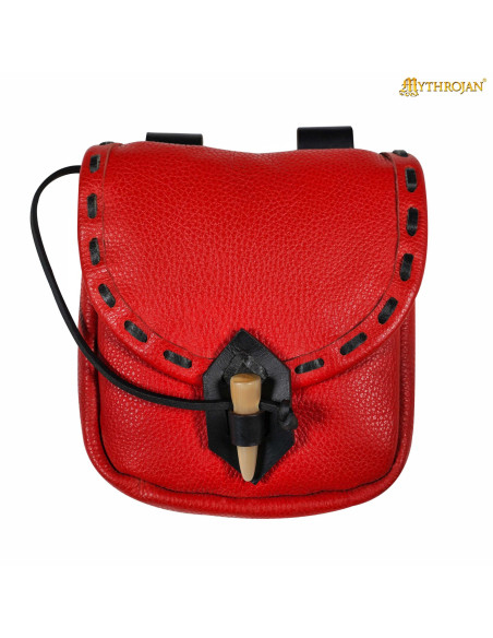 Borsa medievale in pelle con chiusura...