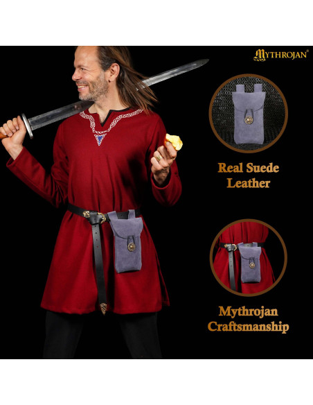 Borsa medievale limosnera in pelle...