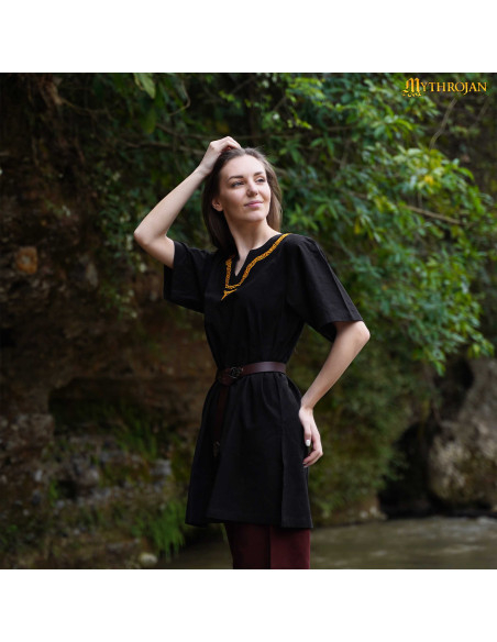 Tunica vichinga in cotone con collo...