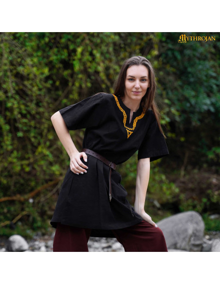 Tunica vichinga in cotone con collo...