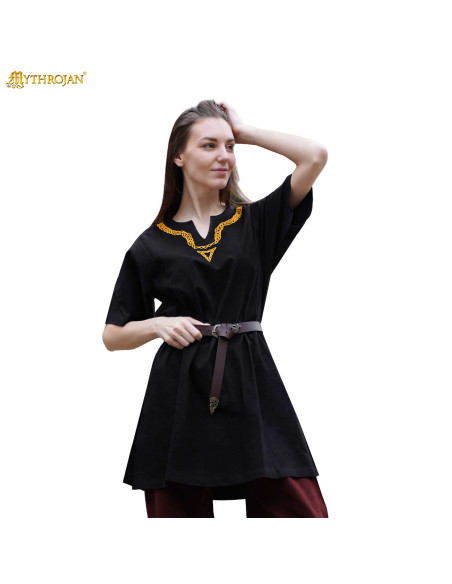 Tunica vichinga in cotone con collo...