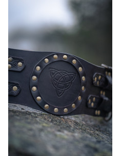 Cintura medievale Celtica in pelle modello Bedran, colore... 2