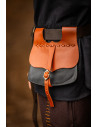 Borsa marsupio medievale in pelle modello Albrecht, colore marrone/nero