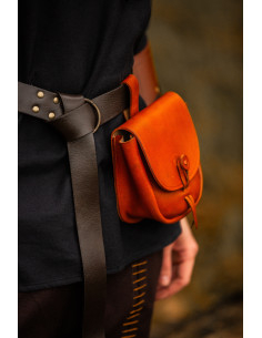 Borsa medievale in pelle modello Tilo, colore cognac 2