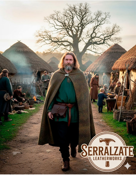 Borsa Celta anello e croce in pelle...