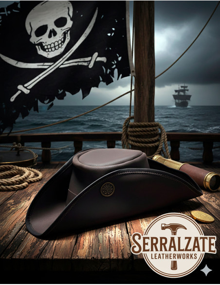 Cappello da pirata a tricorno in...